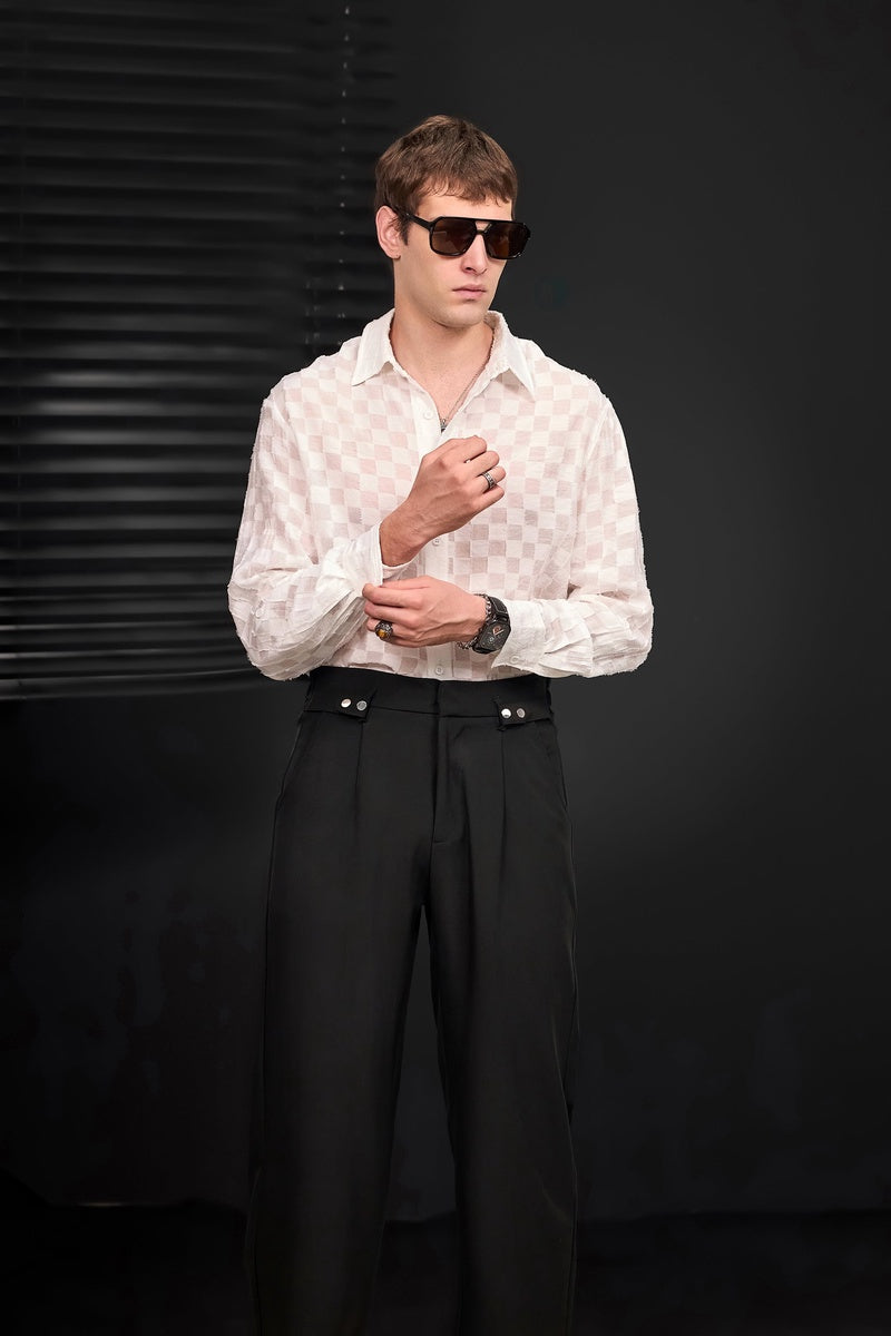  Barocco Kingsley Side-Tab Trousers BLACK - BLACK - Bonton