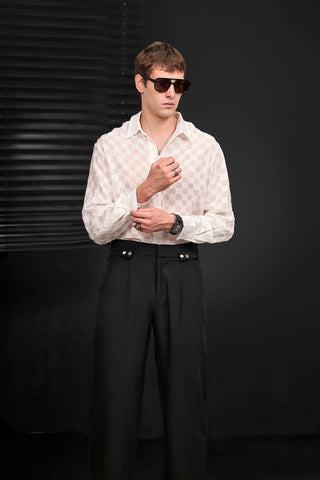 Kingsley Side-Tab Trousers BLACK