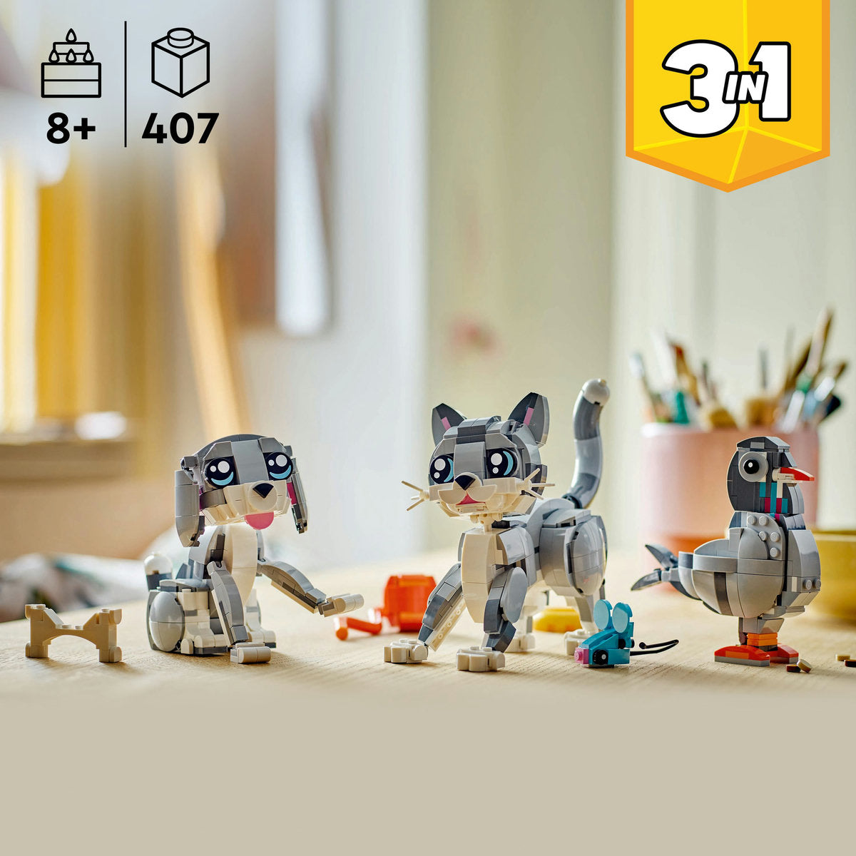  LEGO LEGO® Creator 3in1 Playful Cat Pet Toy Animal Playset 31163 - LEGO Creator - Bonton