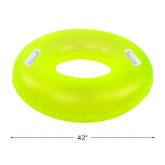 42" Yellow Sparkle Inflatable Swimming Pool Tube Ring Float