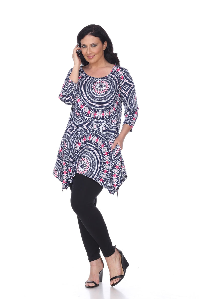  White Mark Plus Size Maji Tunic - 1X - Bonton