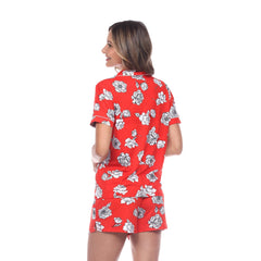 Women's Short Sleeve Floral Pajama Set