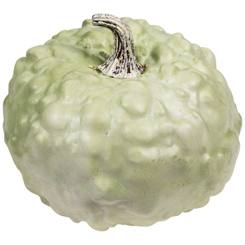 7.5" Light Green Textured Gourd Autumn Table Decoration