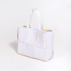 Mini Icon Tote White Yellow