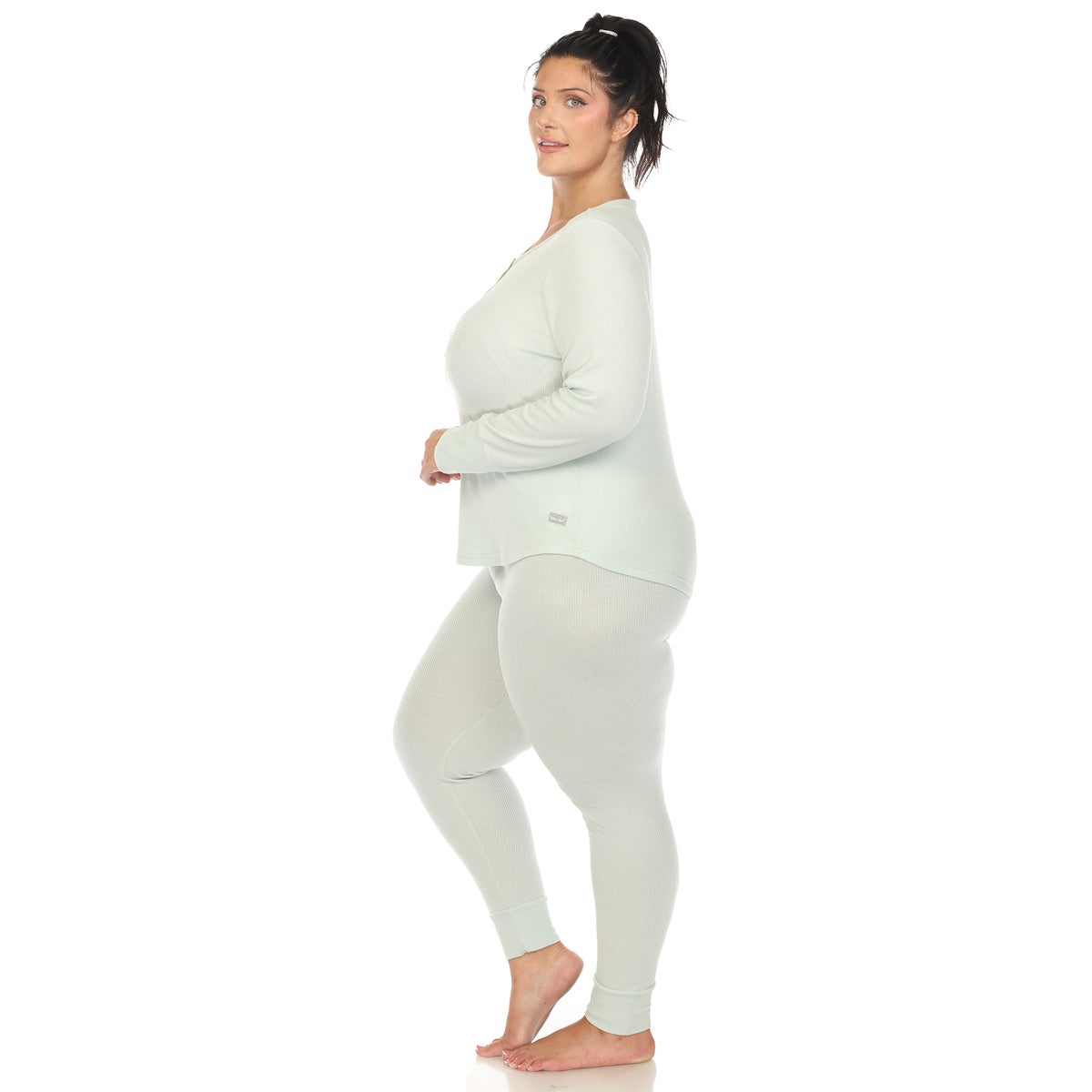  White Mark Plus Size Waffle Pajama Set - 3X - Bonton