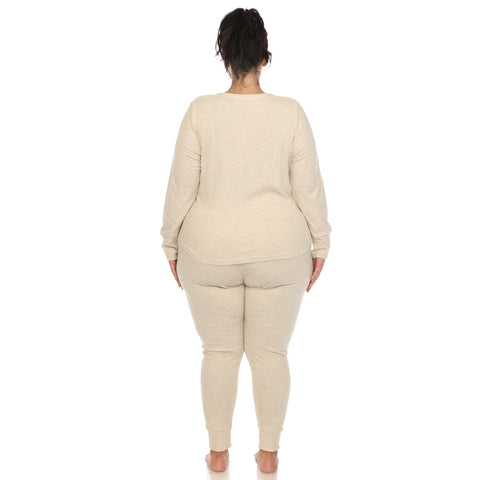 Plus Size Waffle Pajama Set