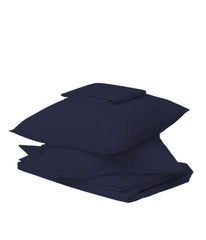 Organic Cotton 144TC Percale Sheet Set Navy