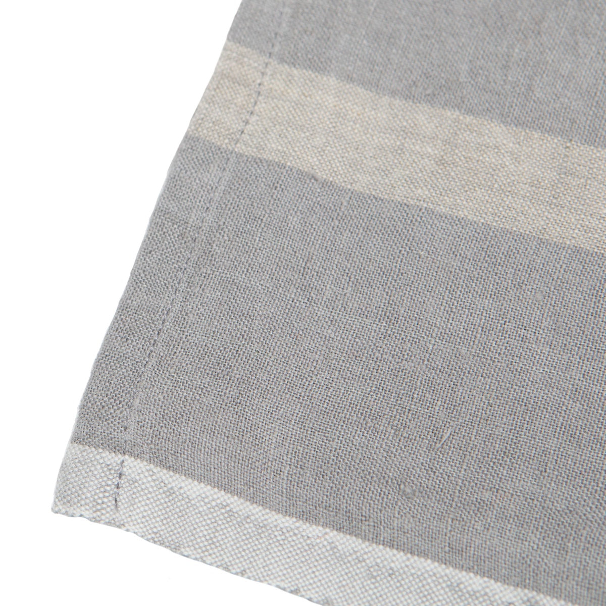  Caravan Laundered Linen Napkins, Set of 4 - Lime & Grey - Bonton