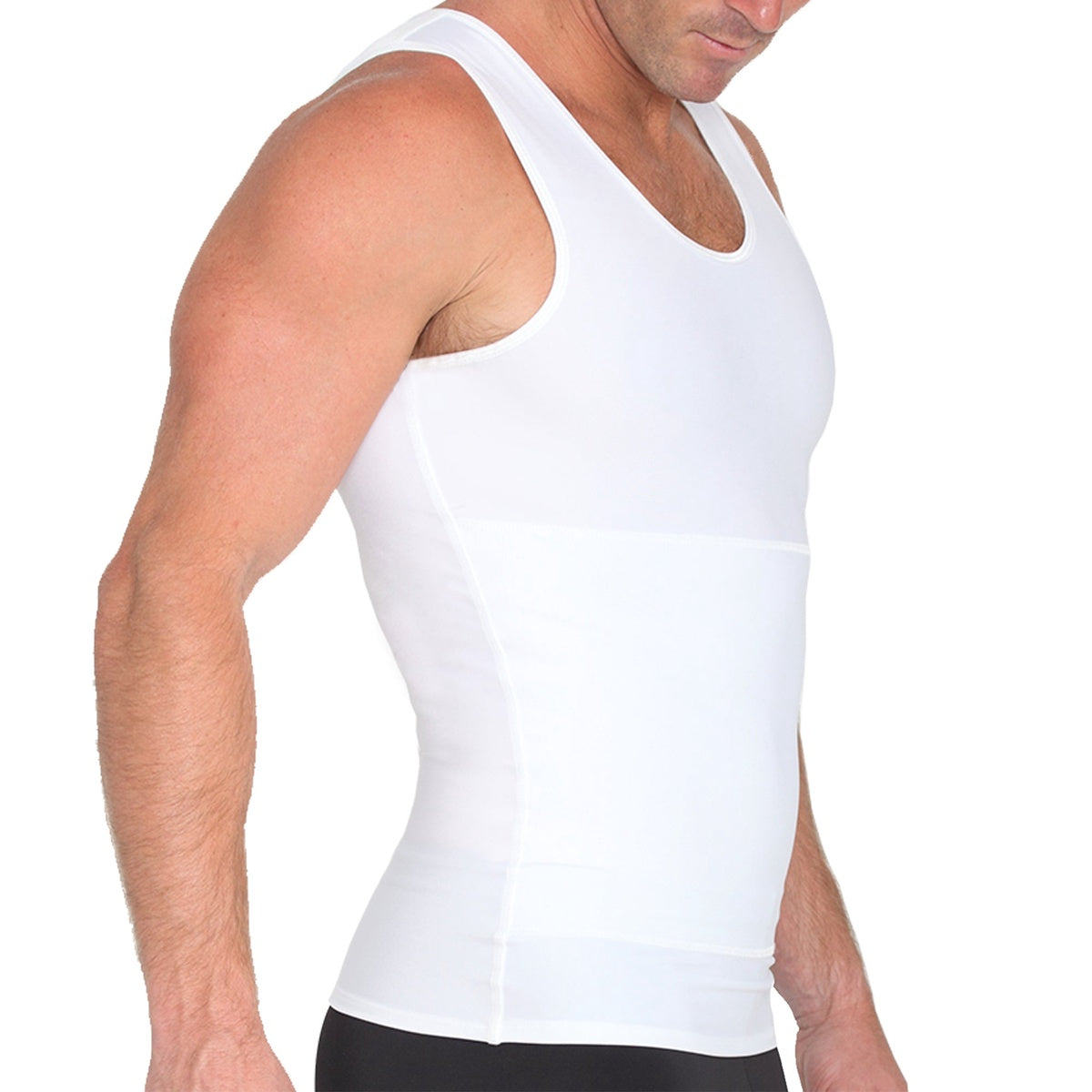  InstantFigure Insta Slim Sleeveless Compression Muscle Tank Panel Belt MSFP01 - Black - Bonton