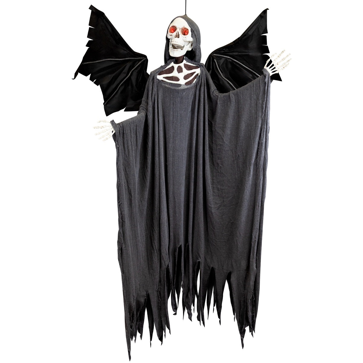  Northlight Lighted Sonic Skeletal Reaper With Wings Halloween Decoration - 66
