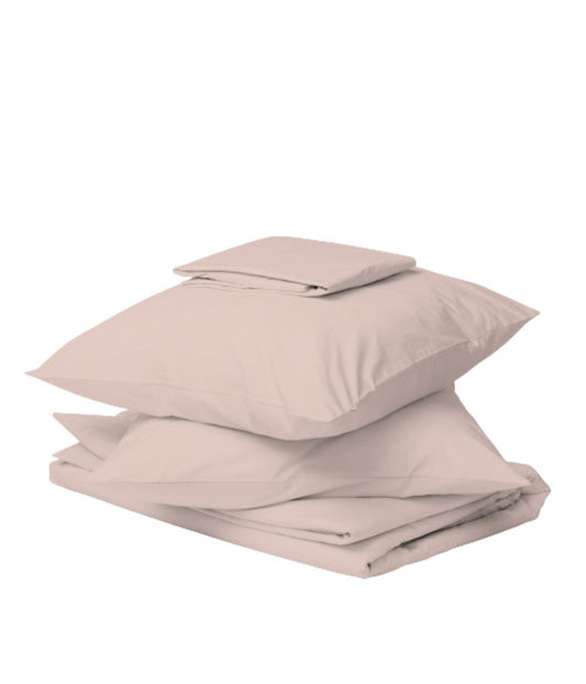 Organic Cotton 144TC Percale Sheet Set Light Pink