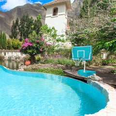 42 Inch Poolside Adjustable Basketball Hoop for In-Ground Pools