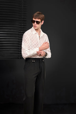 Kingsley Side-Tab Trousers BLACK
