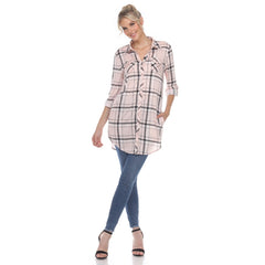 Women's Plaid Tunic Shirt