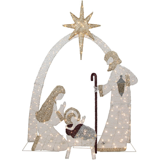 41" LED Lighted Holy Family Nativity Scene Outdoor Christmas Decoration