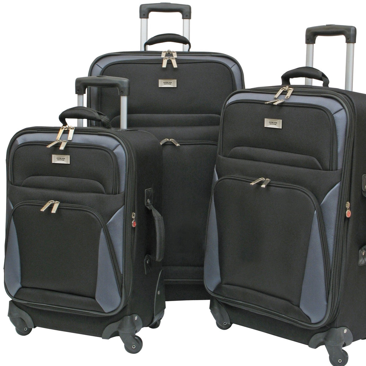  Geoffrey Beene Geoffrey Beene Brentwood Collection 3 Pc Luggage Set, Black - Default Title - Bonton