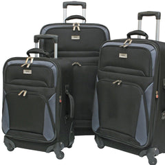 Geoffrey Beene Brentwood Collection 3 Pc Luggage Set, Black