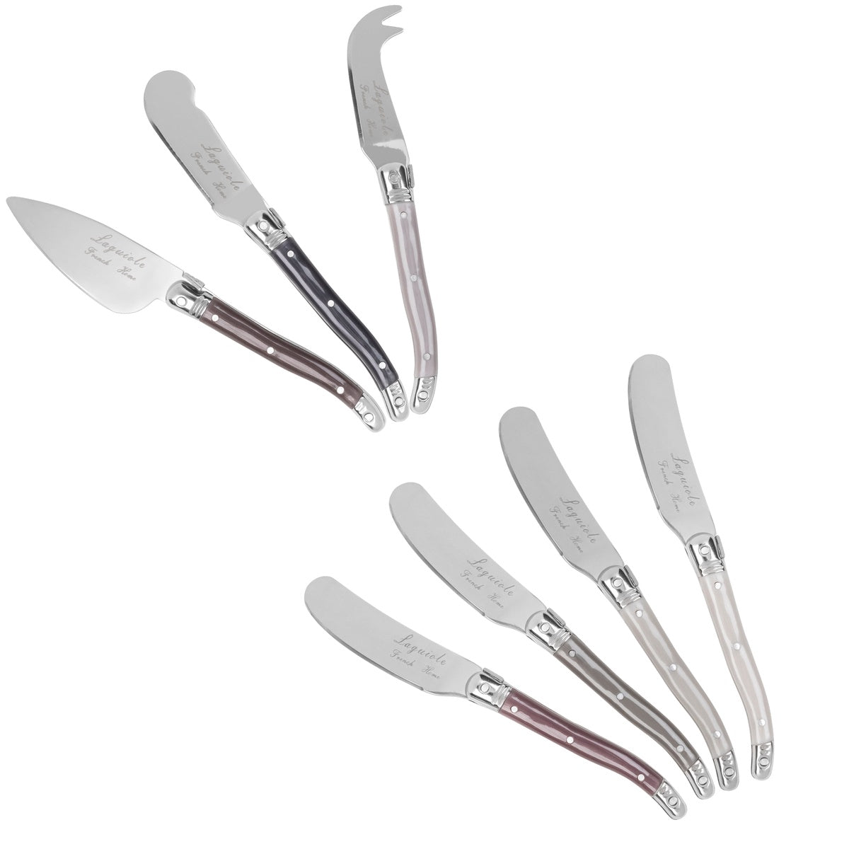  French Home French Home 7-Piece Laguiole Cheese Knives and Spreaders - Warm Spice - Default Title - Bonton