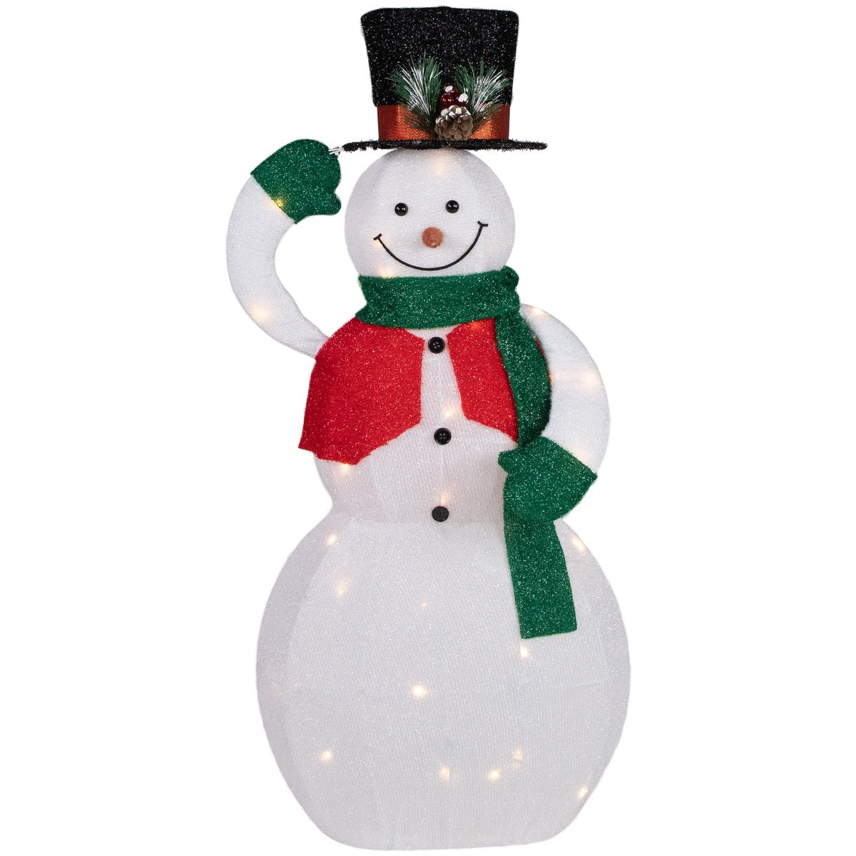  Northlight LED Lighted and Animated Tipping Hat Snowman Outdoor Christmas Figure - 36