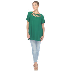 Women's Crisscross Cutout Short Sleeve Top