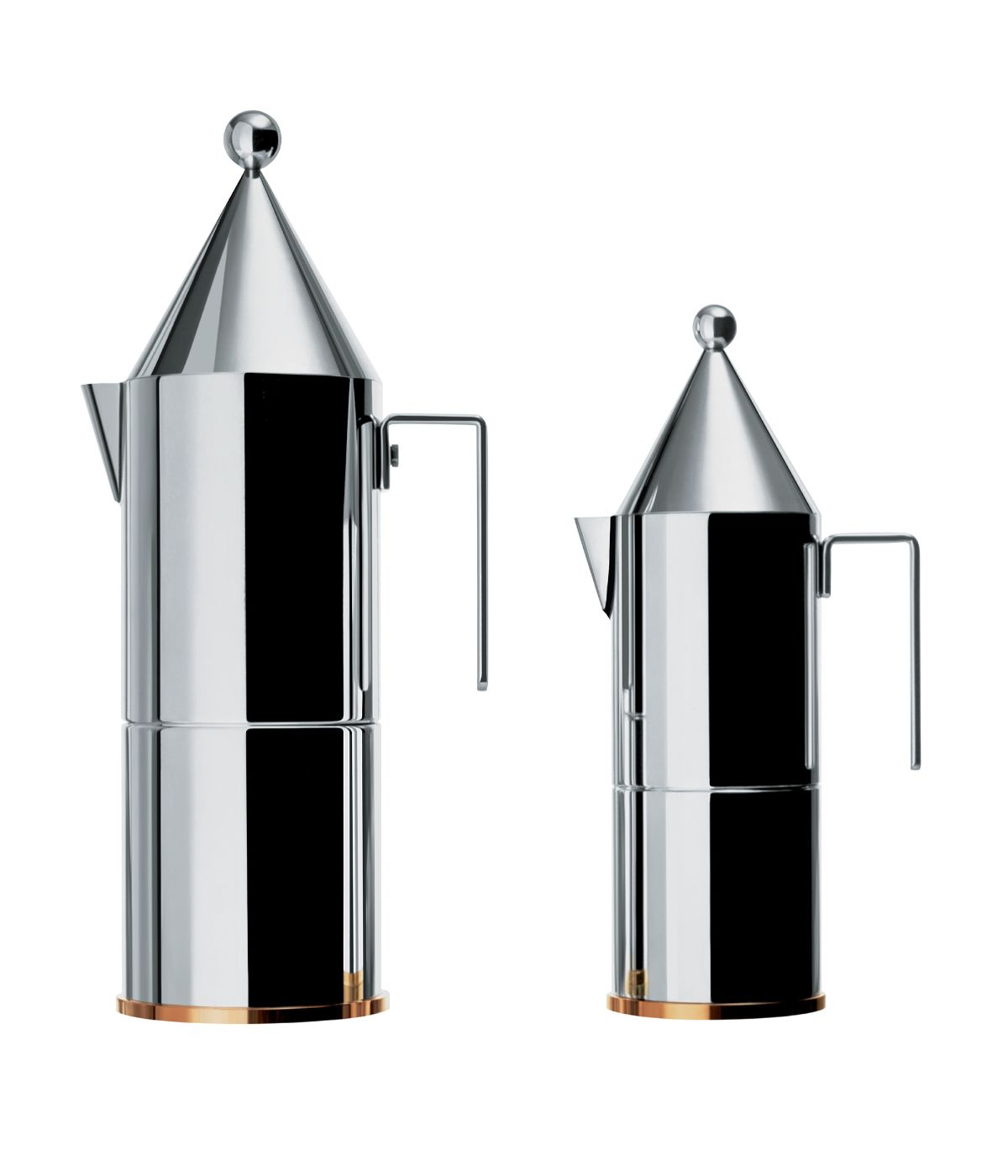  Alessi La Conica Espresso Coffee Maker - Silver - Bonton