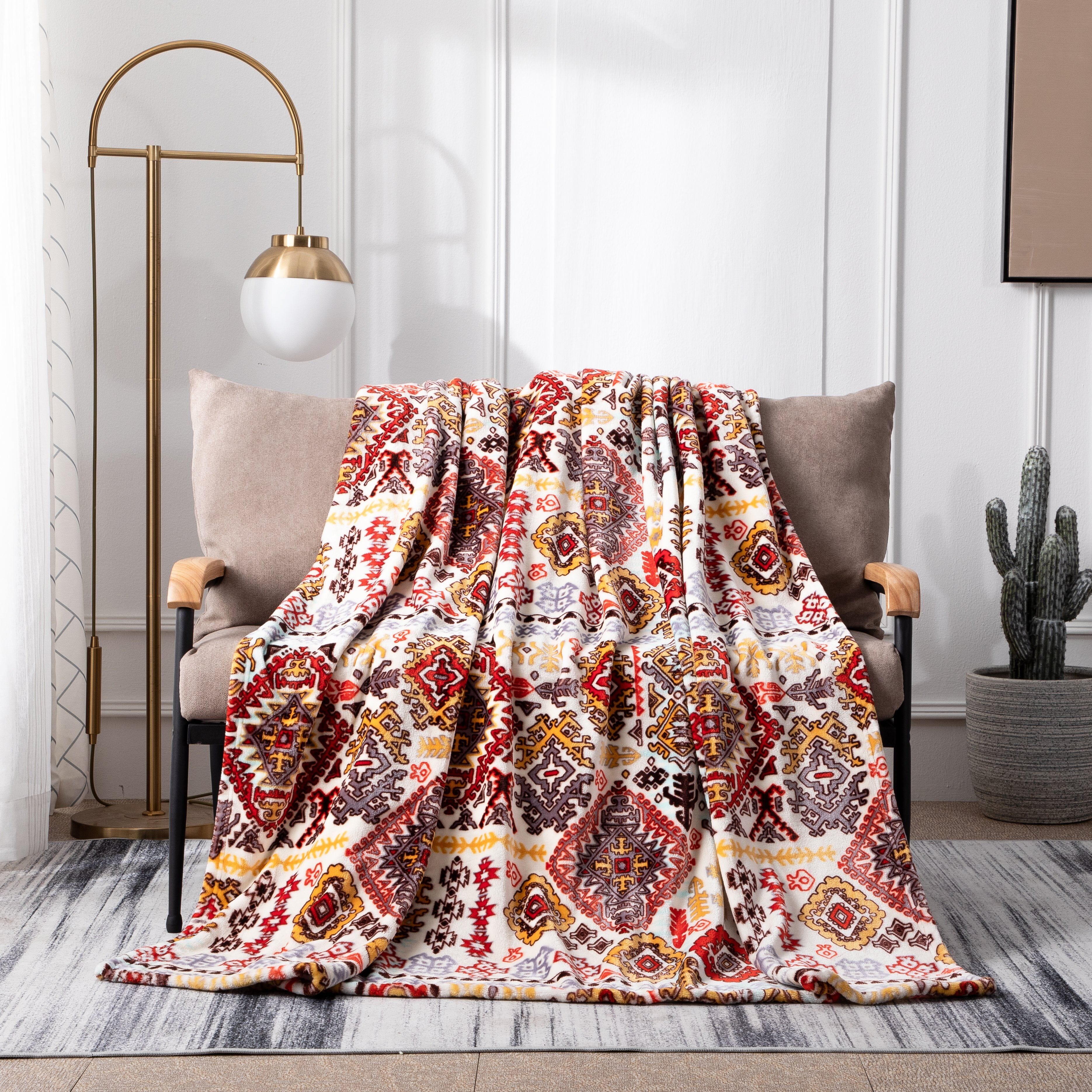  DaDa Bedding Collection DaDa Bedding Southwestern Havana Geometric Soft Plush Fleece Flannel Throw Blanket (XY1012) by DaDa Bedding Collection - 50