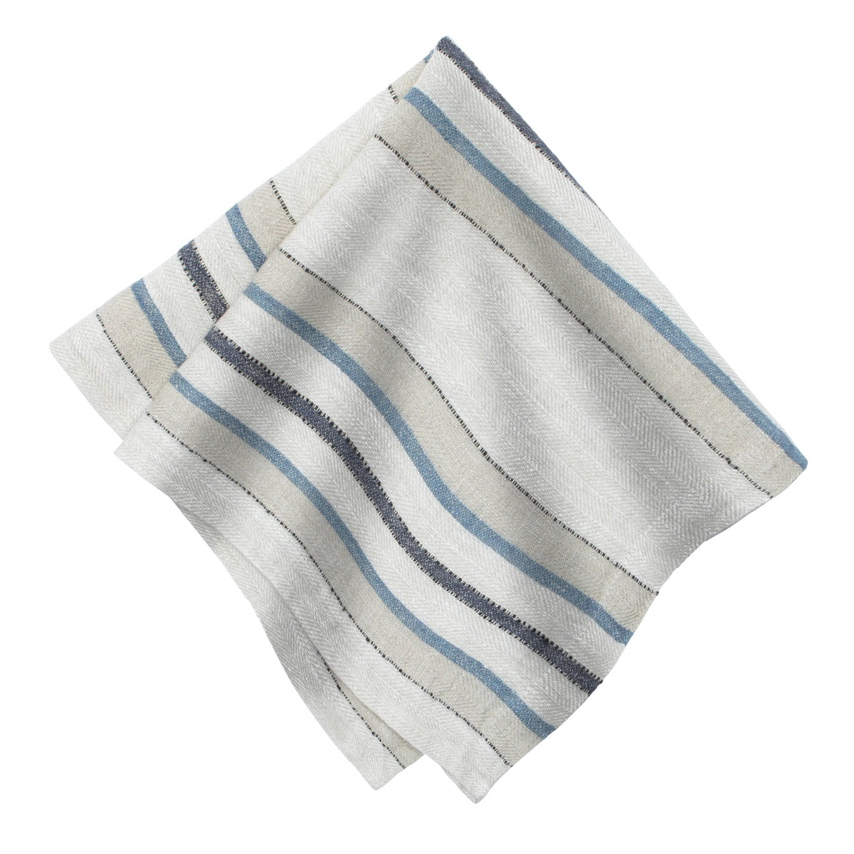  Caravan Trio Stripe Napkins 20x20 - Set of 4 - Natural Olive - Bonton