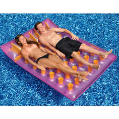 Inflatable Purple Water Sports Double Swimming Pool Mat Float  78-Inch