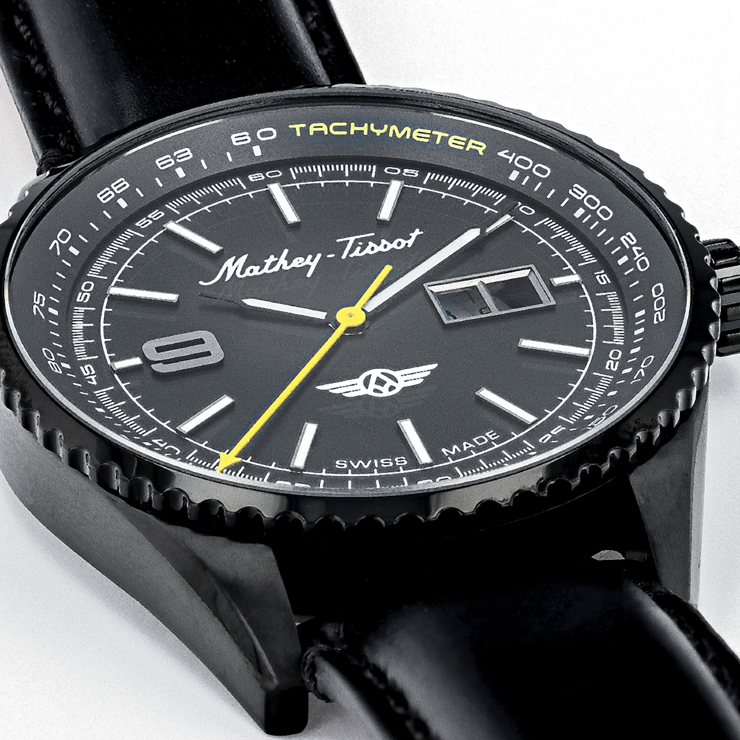  Mathey Tissot Atlas Collection Three Hand Date Watch - Charcoal - Bonton