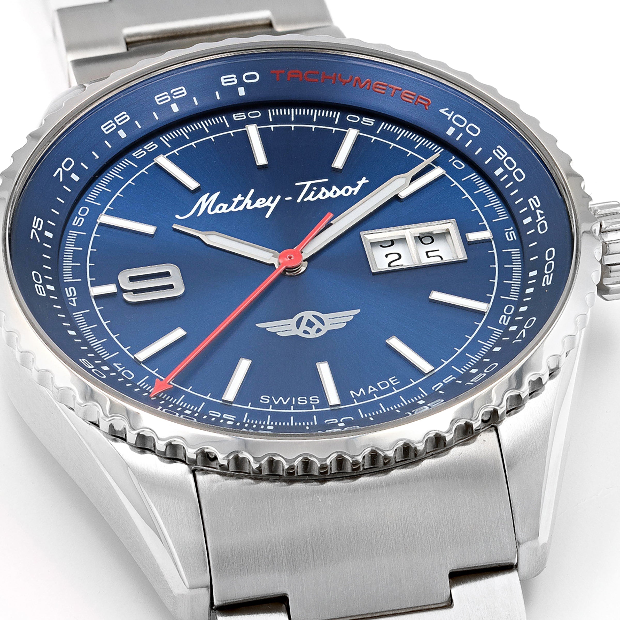  Mathey Tissot Atlas Collection Three Hand Date Watch - Stainless - Bonton