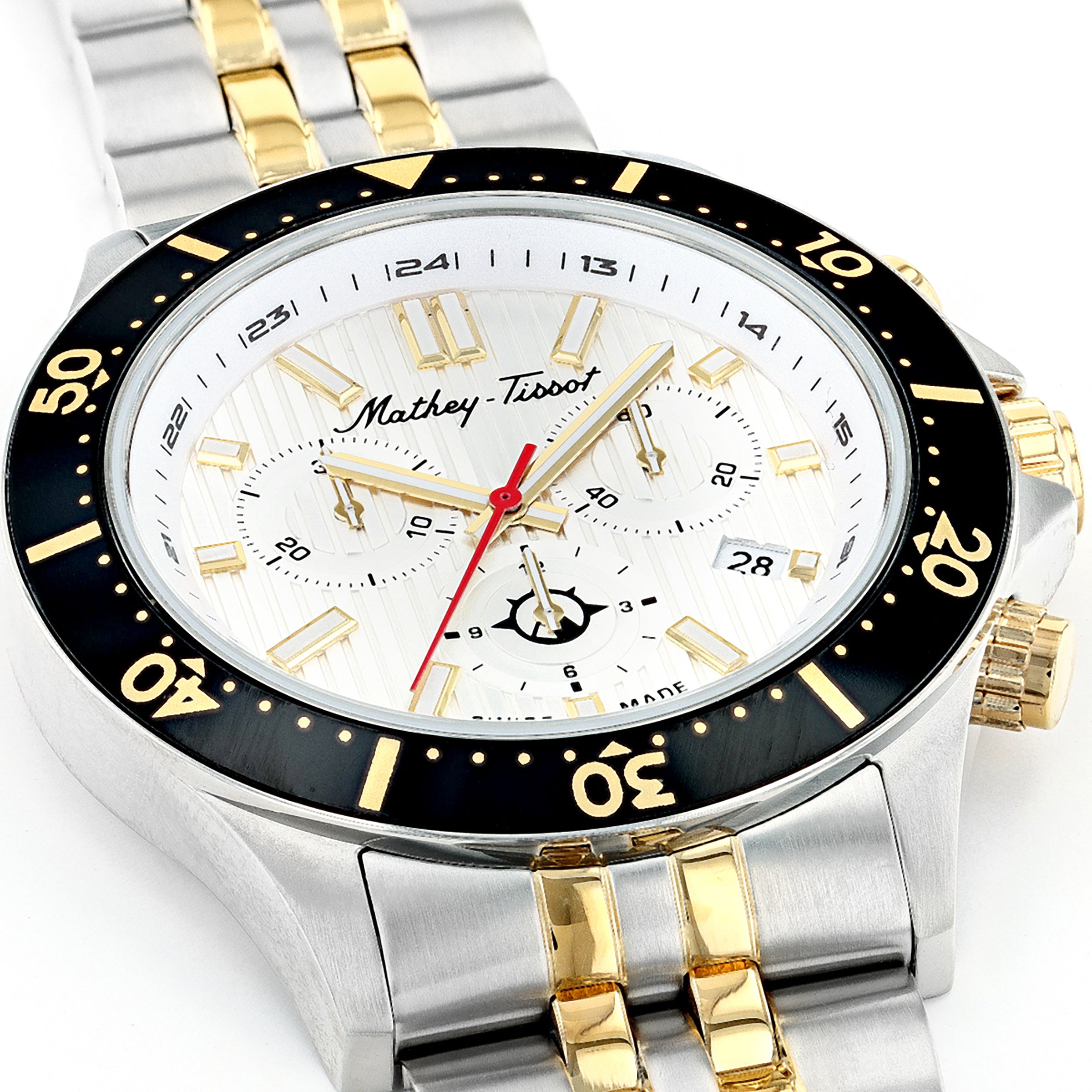  Mathey Tissot Expedition Chronograph Collection Watch - Two-tone Silver / Gold Yellow - Bonton