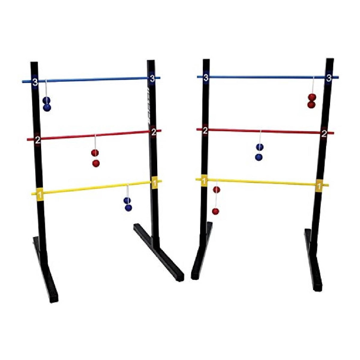  Bolaball Pro Ladder Toss Indoor Outdoor Game Set for Yard & Lawn Games With 6 Soft Rubber Bolo Balls Heavy Duty Bars Stands & Travel Carrying Case | Game for Family Kids Beach Party Picnic & Adults - Default Title - Bonton