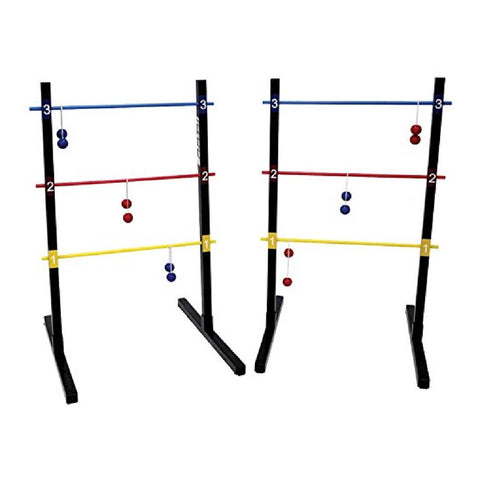 Pro Ladder Toss Indoor Outdoor Game Set for Yard & Lawn Games With 6 Soft Rubber Bolo Balls Heavy Duty Bars Stands & Travel Carrying Case | Game for Family Kids Beach Party Picnic & Adults