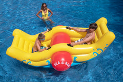 90" Inflatable Yellow and Red Water Sports Sea-Saw Rocker Swimming Pool Toy