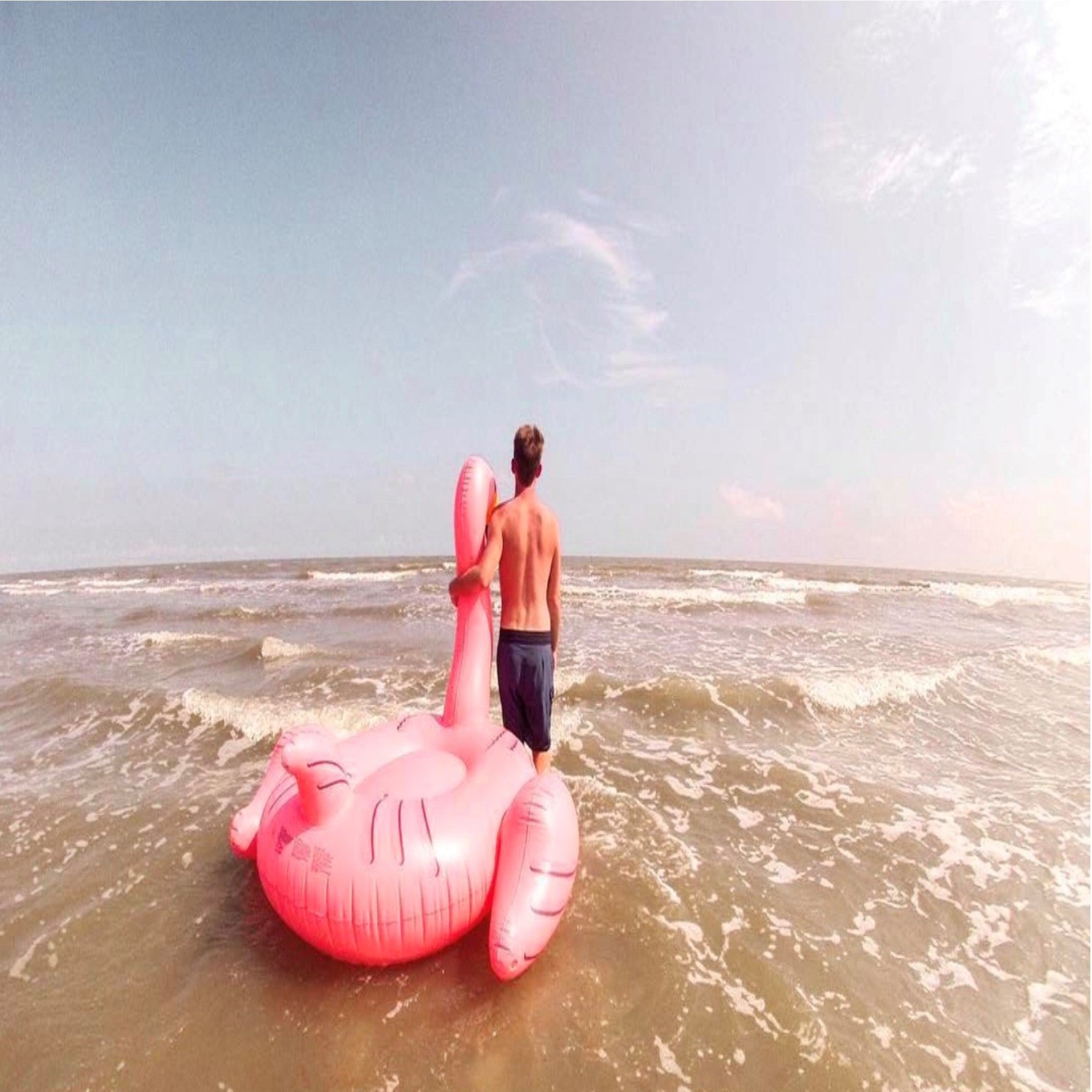  Swim Central Inflatable Pink Giant Flamingo Swimming Pool Ride-on Float Toy - 78