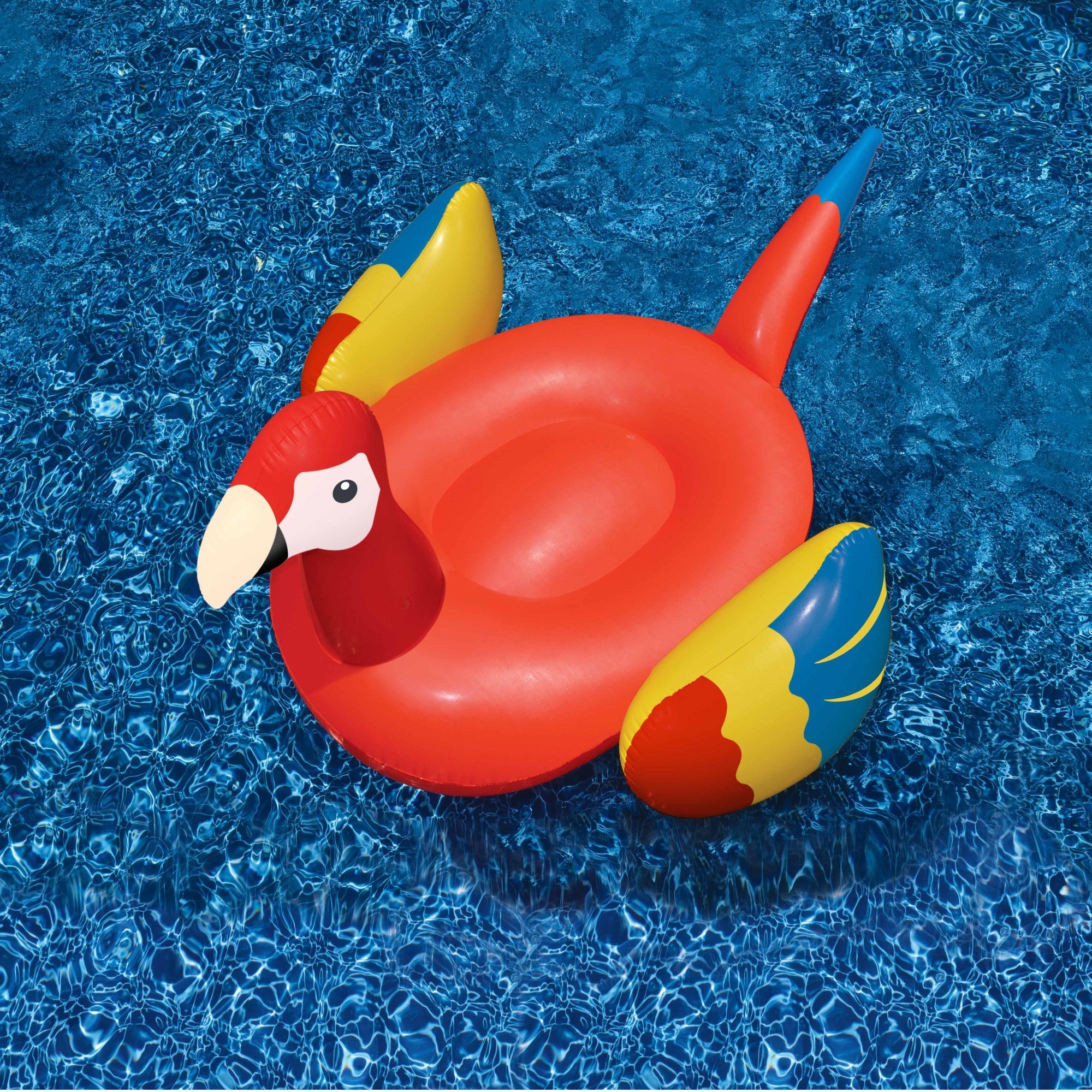  Swim Central Inflatable Yellow and Red Scarlet Macaw Novelty Swimming Pool Raft - 93