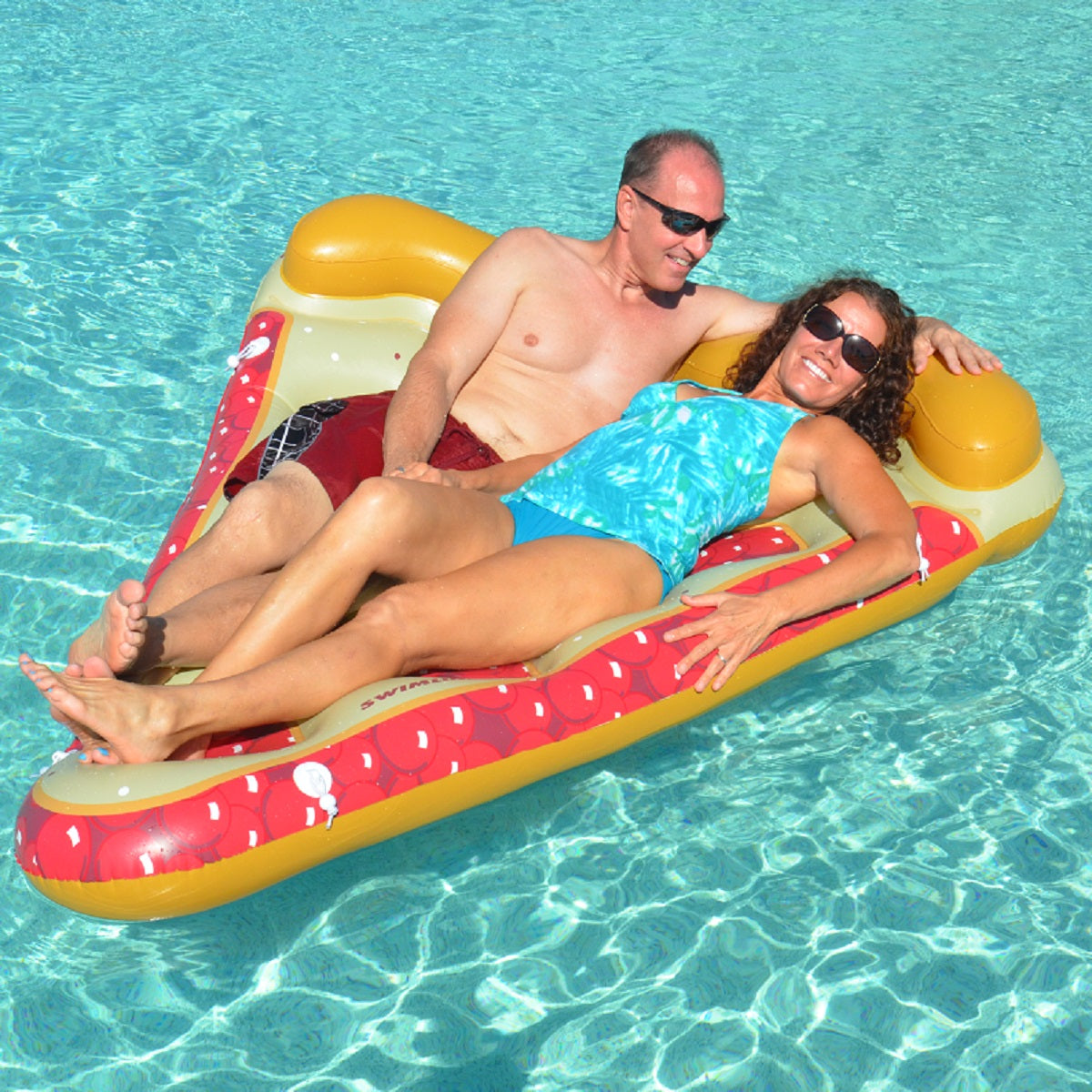  Swim Central Inflatable Brown and Red Cherry Pie Slice Swimming Pool Float Raft  72-Inch - Default Title - Bonton