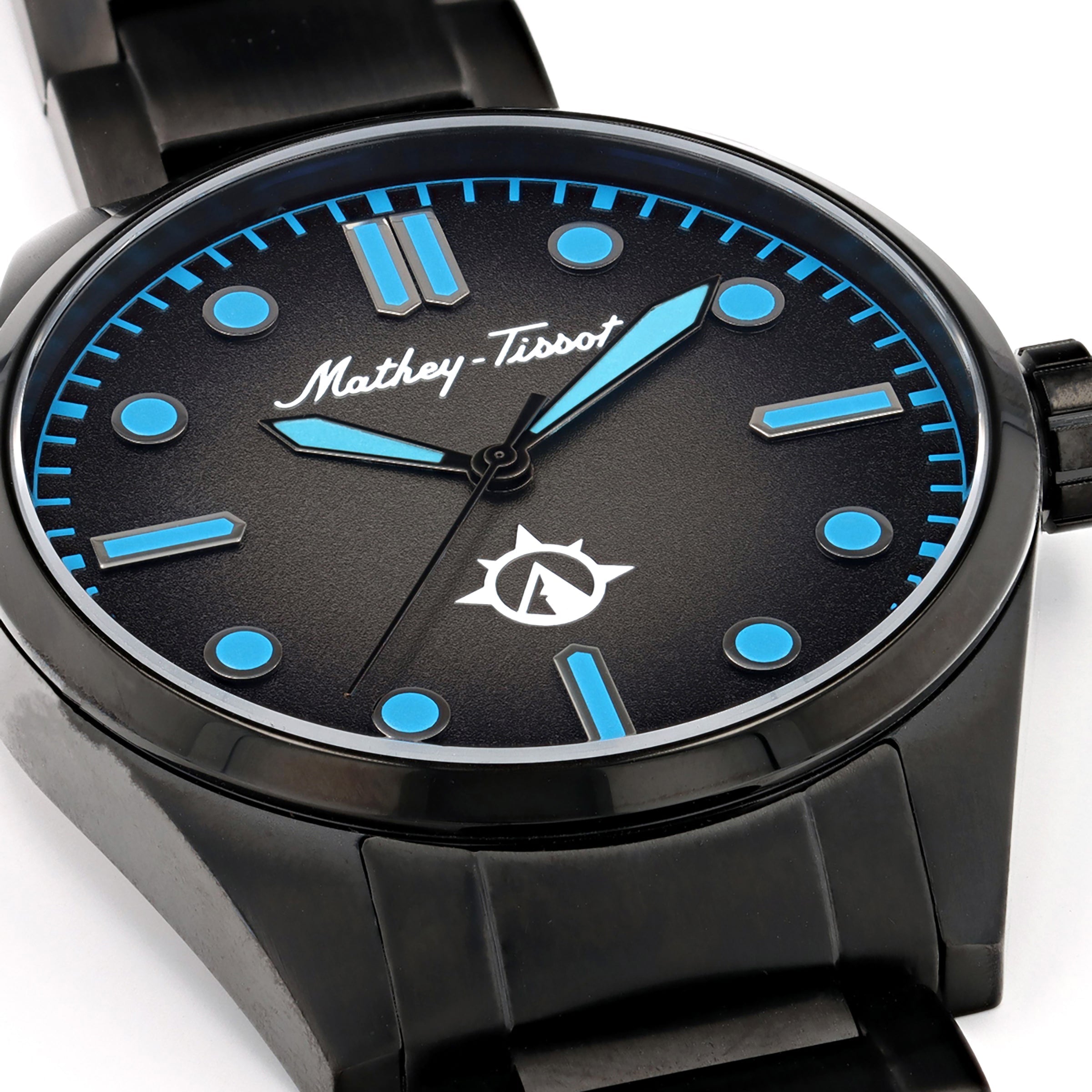  Mathey Tissot Ranger Collection Three Hand Watch - Black - Bonton