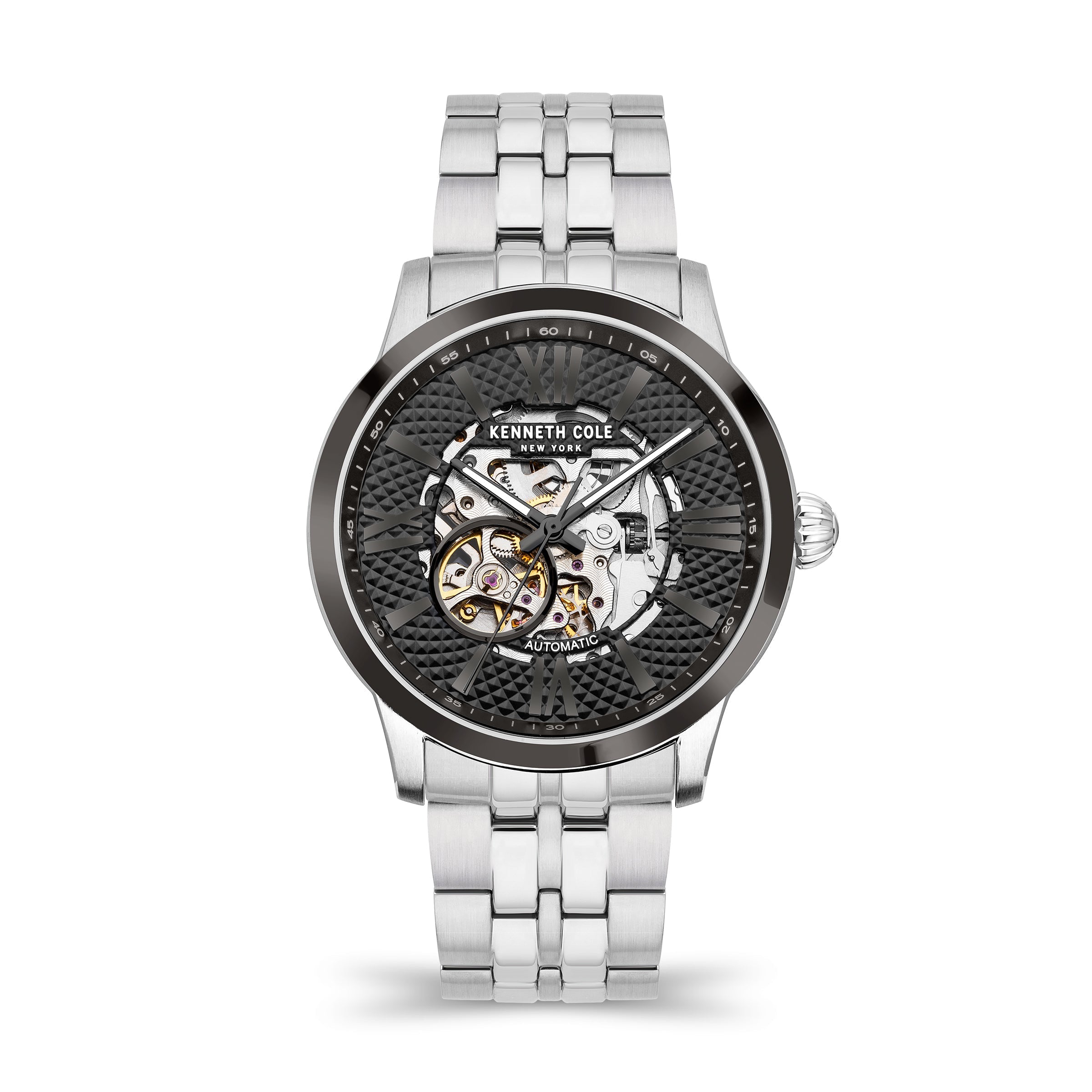  Kenneth Cole New York Men's Automatic Watch 11 - Silver - Bonton