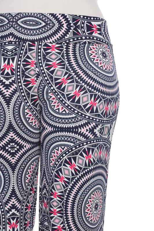 Geometric Print Plus Size Palazzo Pants