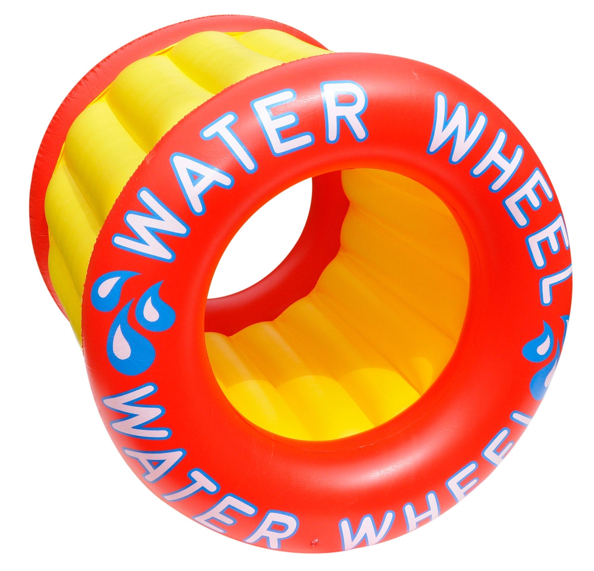  Inflatable Yellow Water Wheel Swimming Pool Float 14-Inch - Yellow - Bonton