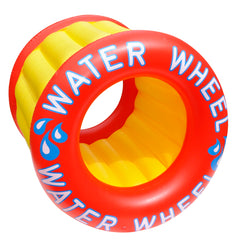 Inflatable Yellow Water Wheel Swimming Pool Float  14-Inch