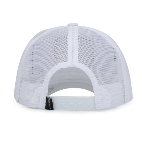 Vintage Havana Trucker Hat for Women – White Mesh & Canvas Adjustable Cap With Checkered Patch & Washed Gold Star