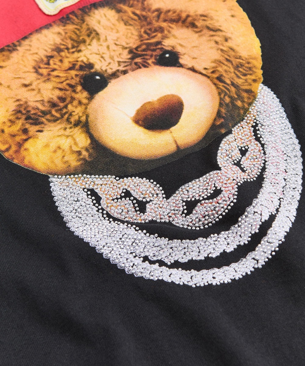  Reason Clothing Teddy Rhinestone Short Sleeve Tee - Black - BLACK - Bonton