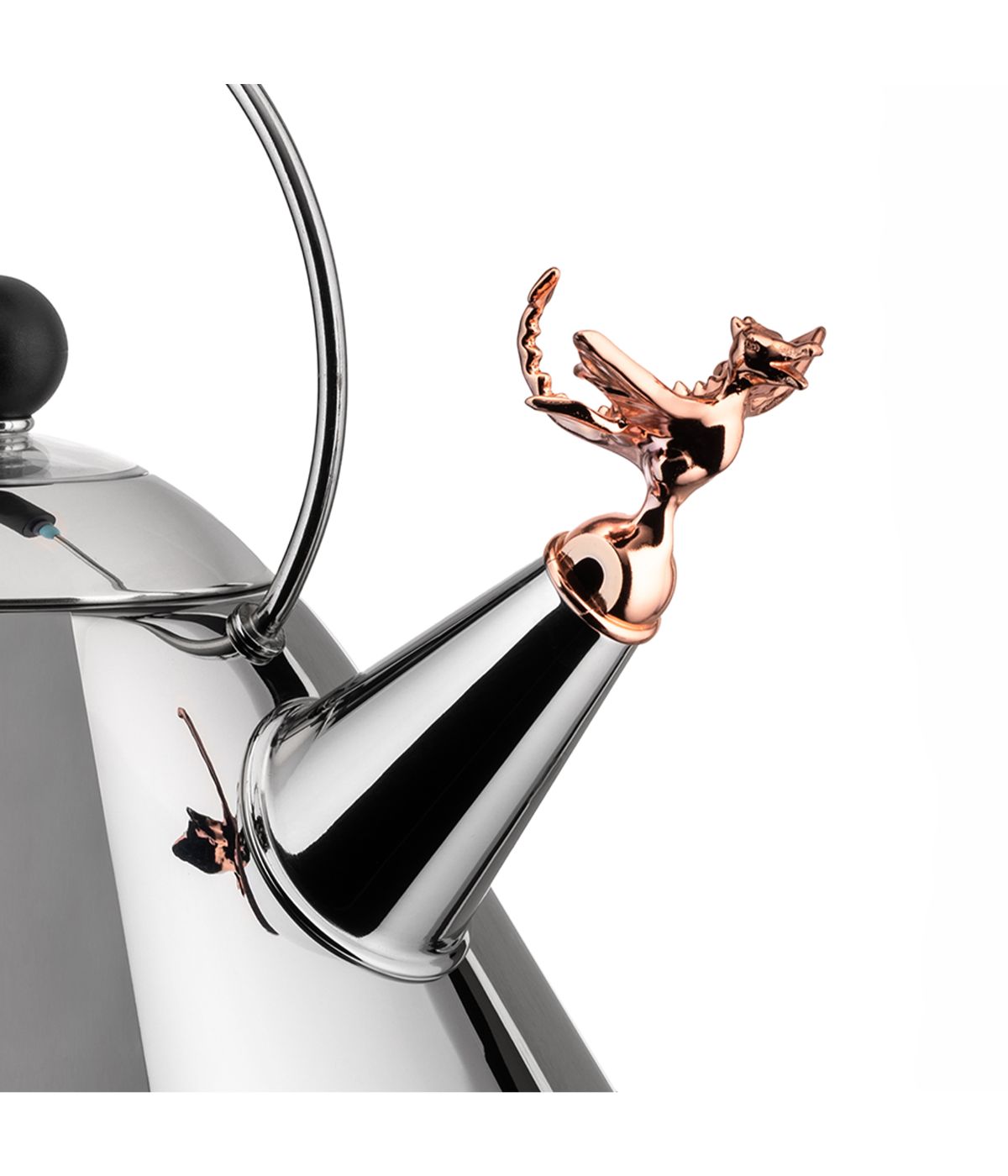  Alessi Dragon Whistle Tea Rex Kettle - Silver - Bonton