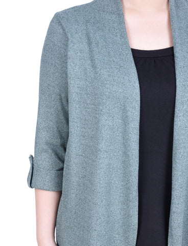 Petite 3/4 Sleeve Two in One Top
