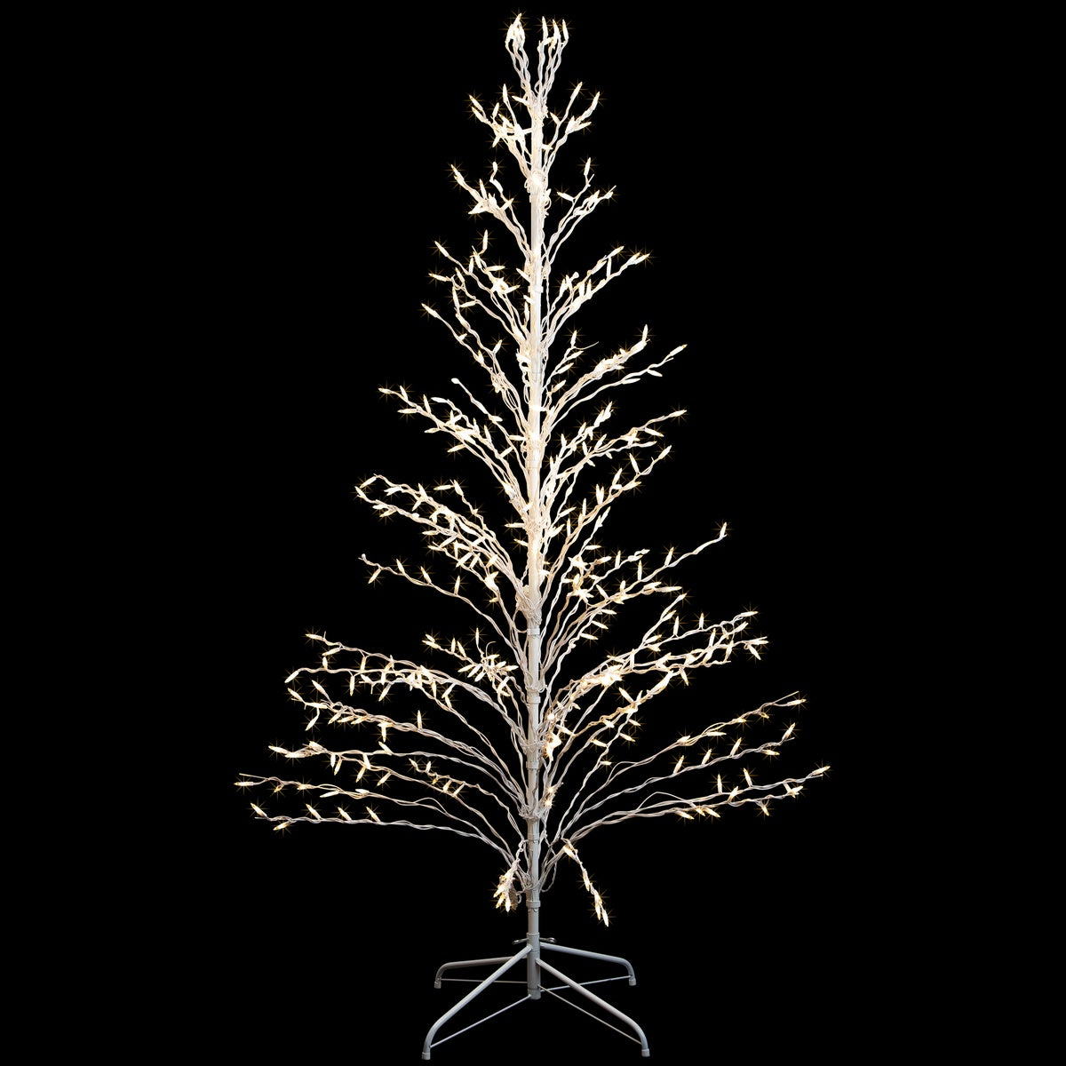  Northlight Lighted Cascade Twig Outdoor Christmas Tree - 6' - White - Clear Lights - Default Title - Bonton