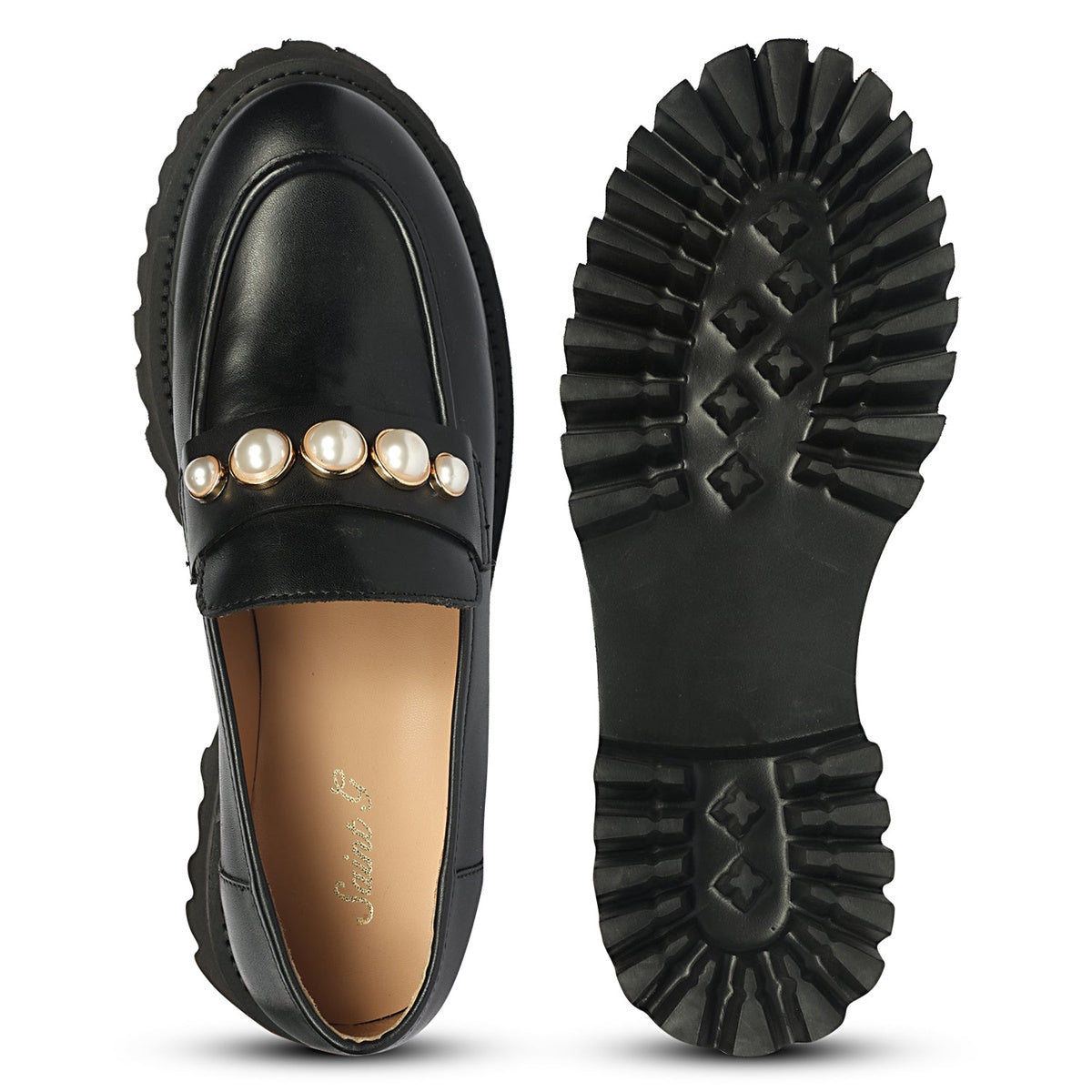  Saint G Fearl - Heeled Mule - Black - Bonton