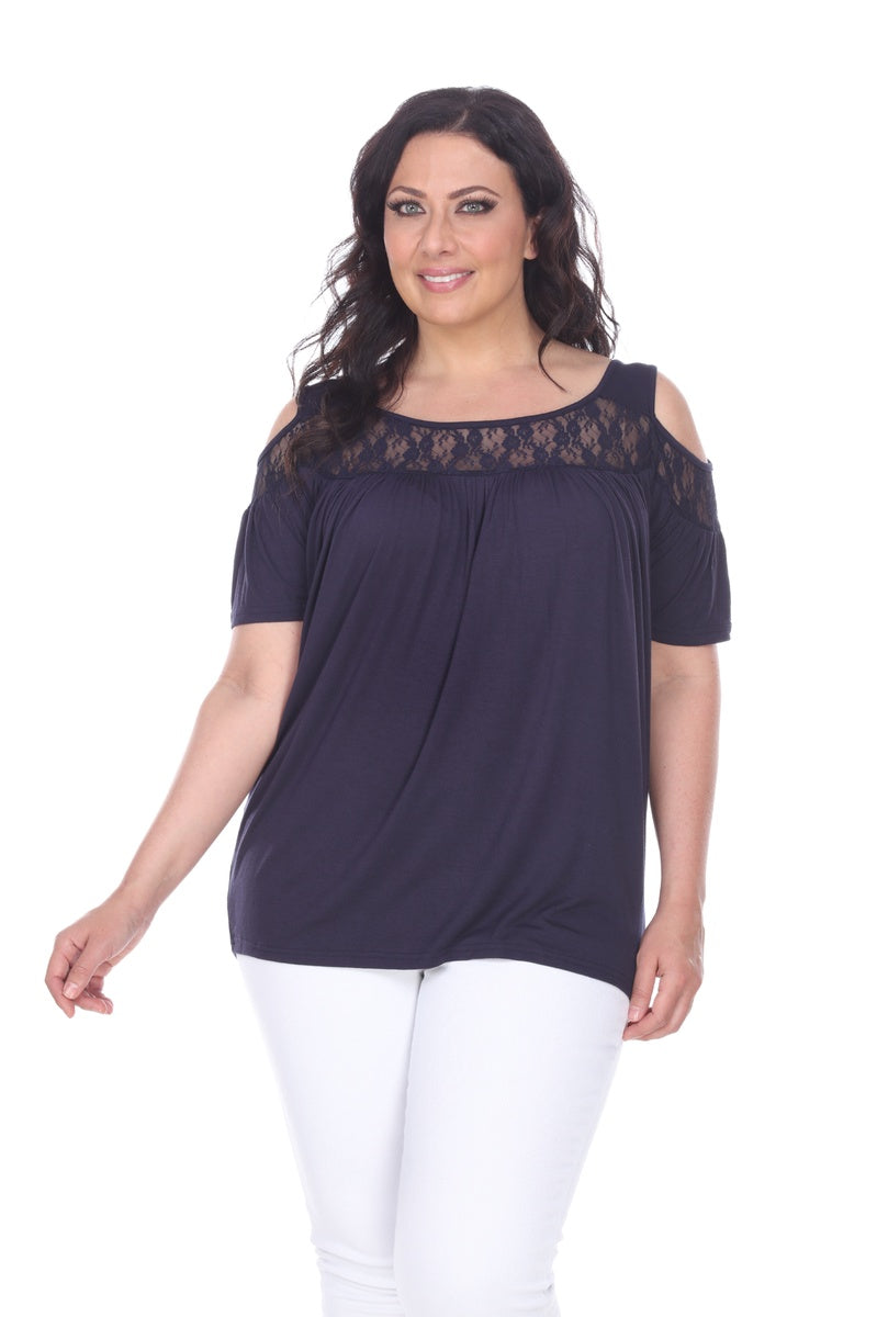  White Mark Plus Size Bexley Tunic Top - 1X - Bonton