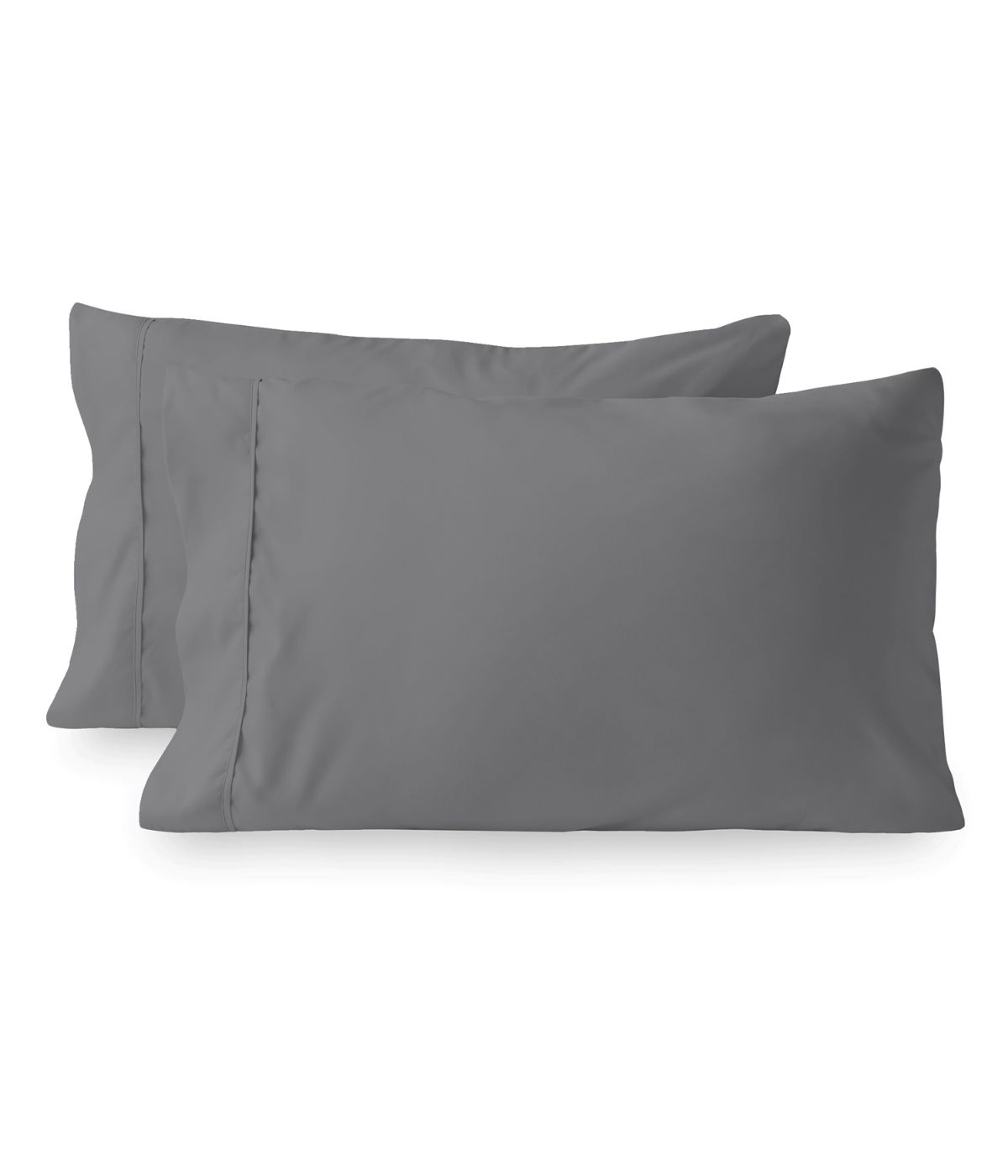  Purity Home Cotton 400 Thread Count Percale Pillowcases Set of 2 Dark Gray - Dark Gray - Bonton